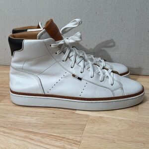 Allen Edmonds Alpha High Top Sneaker 10.5 D White Leather Port Washington 1922